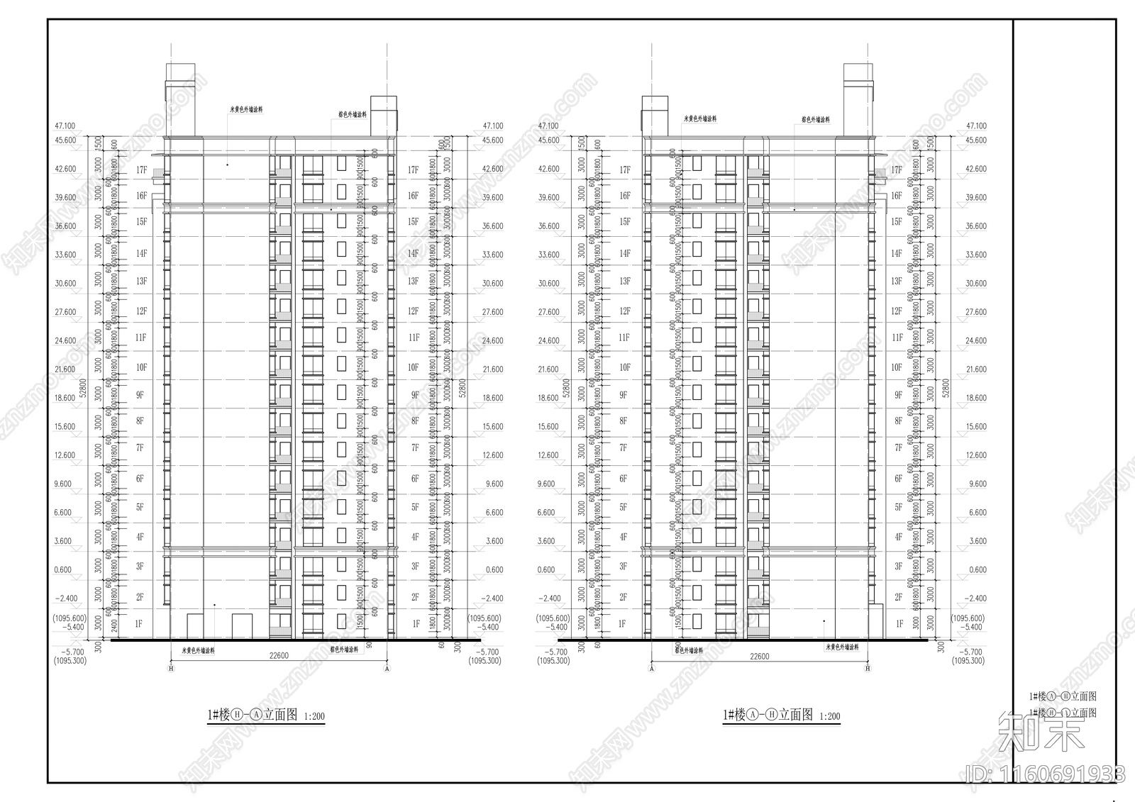 安置房建筑cad施工图下载【ID:1160691933】