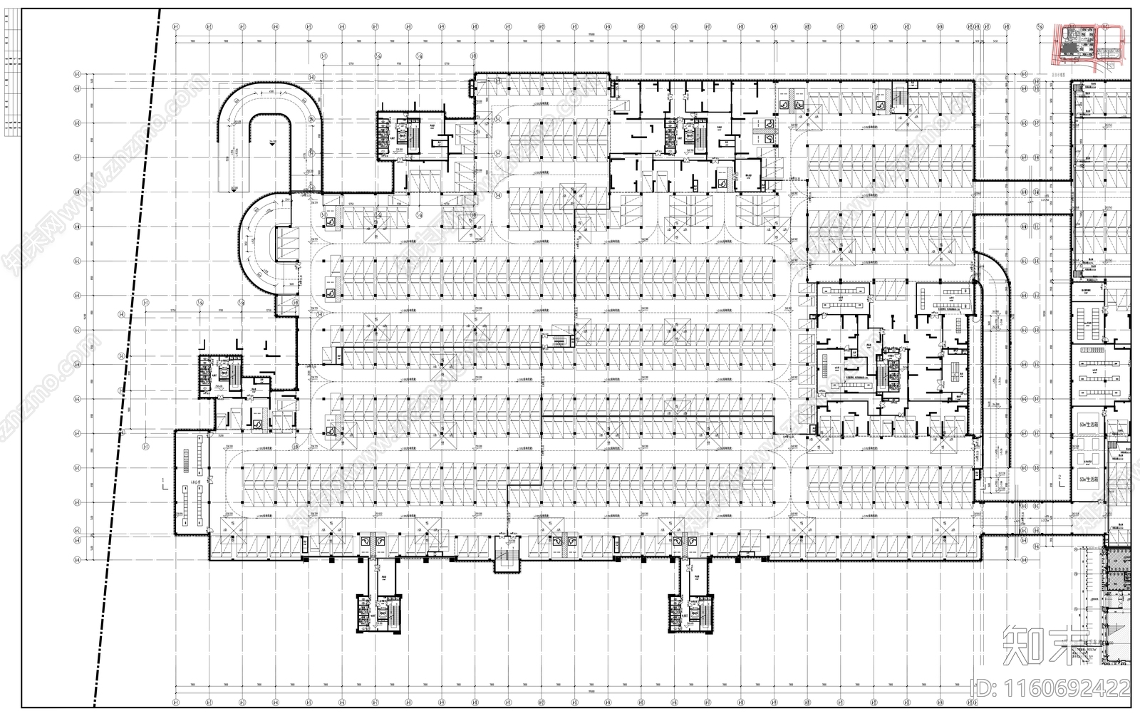 车库建筑图纸施工图下载【ID:1160692422】