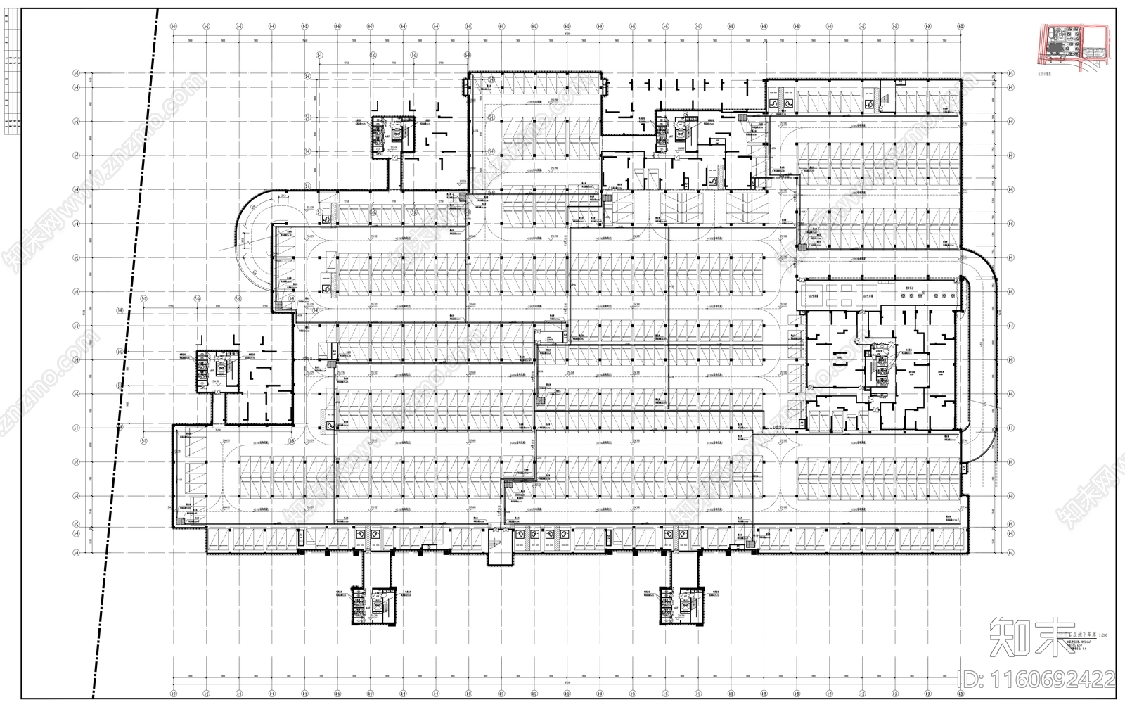 车库建筑图纸施工图下载【ID:1160692422】