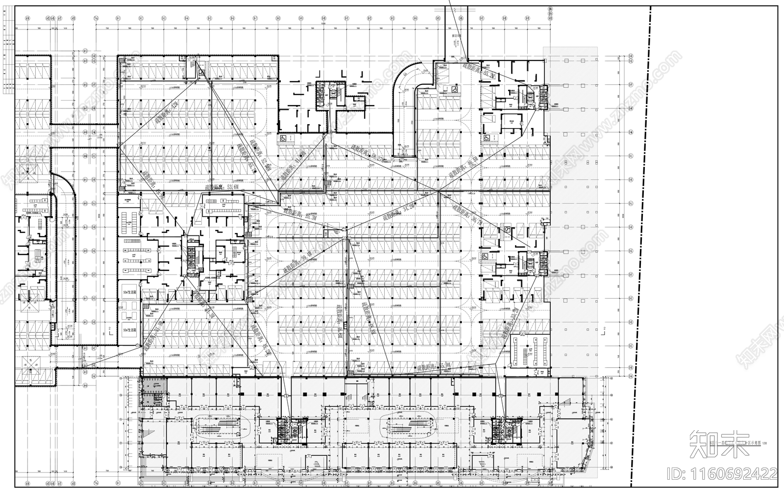 车库建筑图纸施工图下载【ID:1160692422】