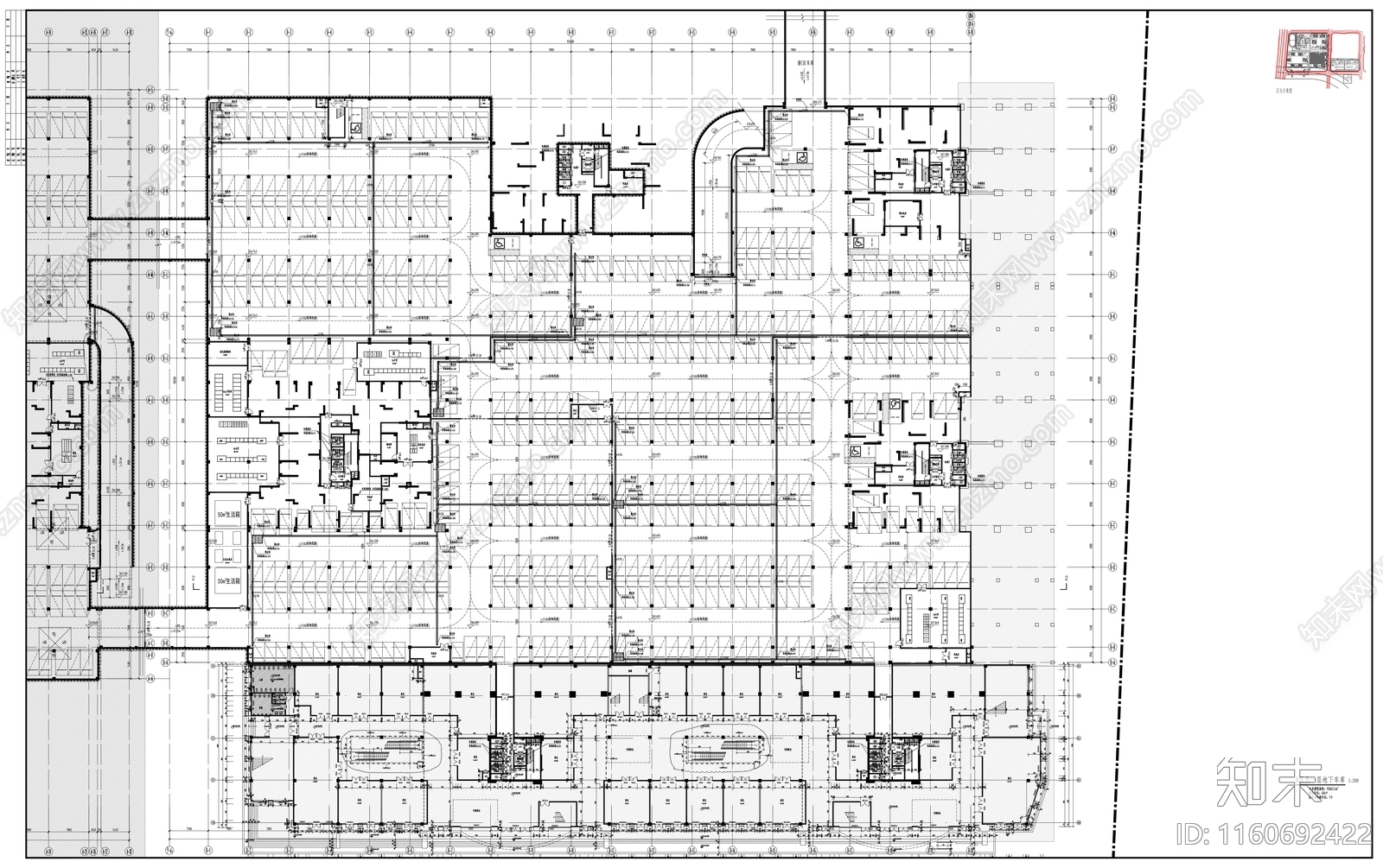 车库建筑图纸施工图下载【ID:1160692422】