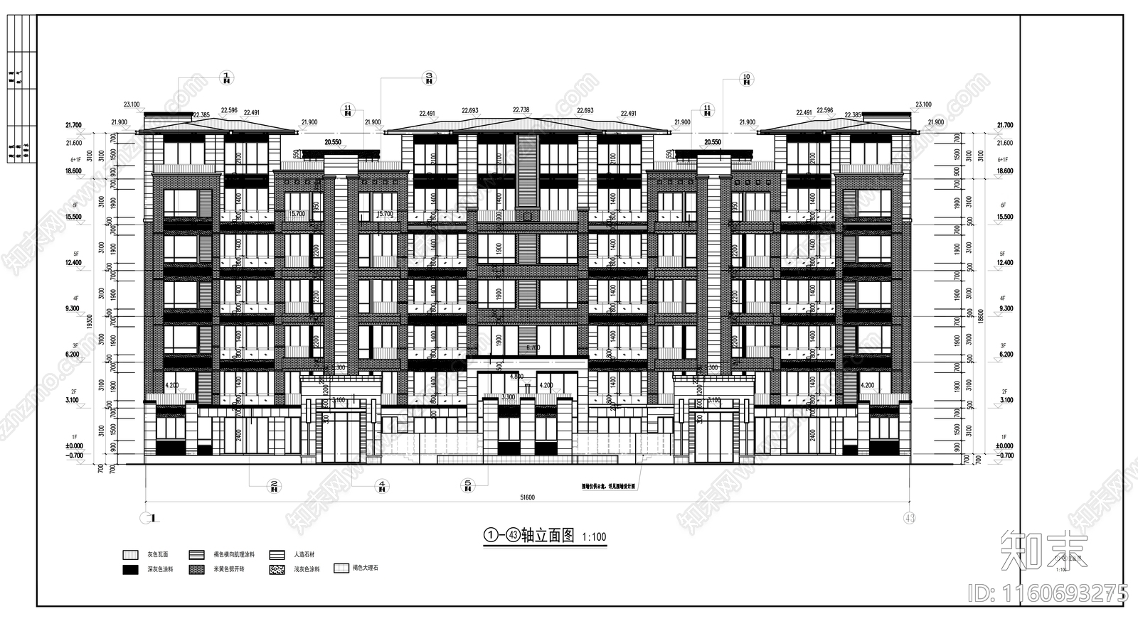 大型住宅项目建筑图纸cad施工图下载【ID:1160693275】