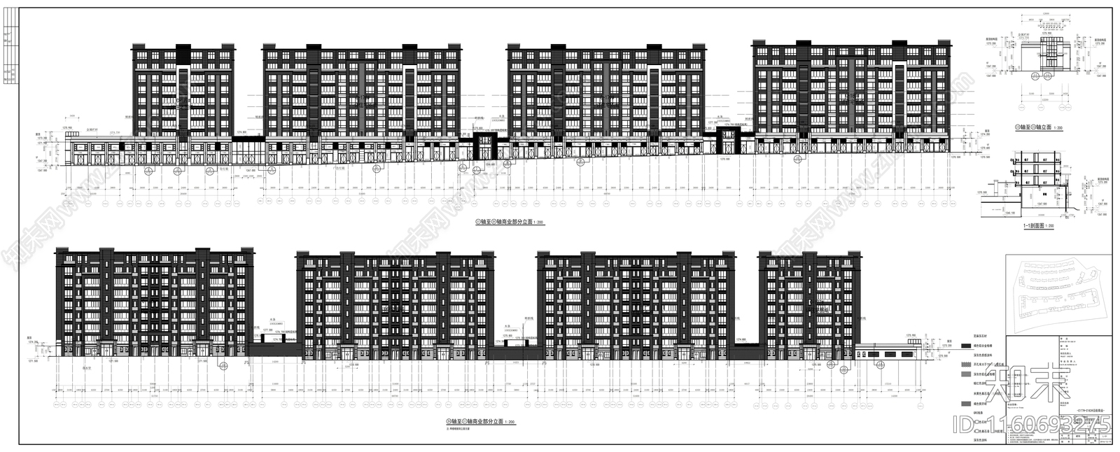 大型住宅项目建筑图纸cad施工图下载【ID:1160693275】