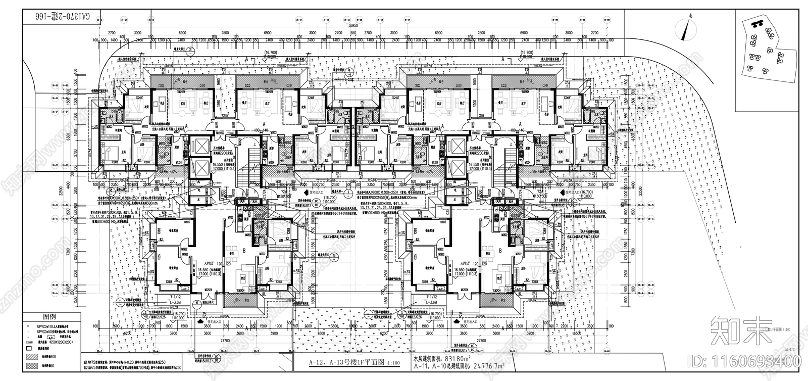 大型住宅小区二标段建cad施工图下载【ID:1160693400】