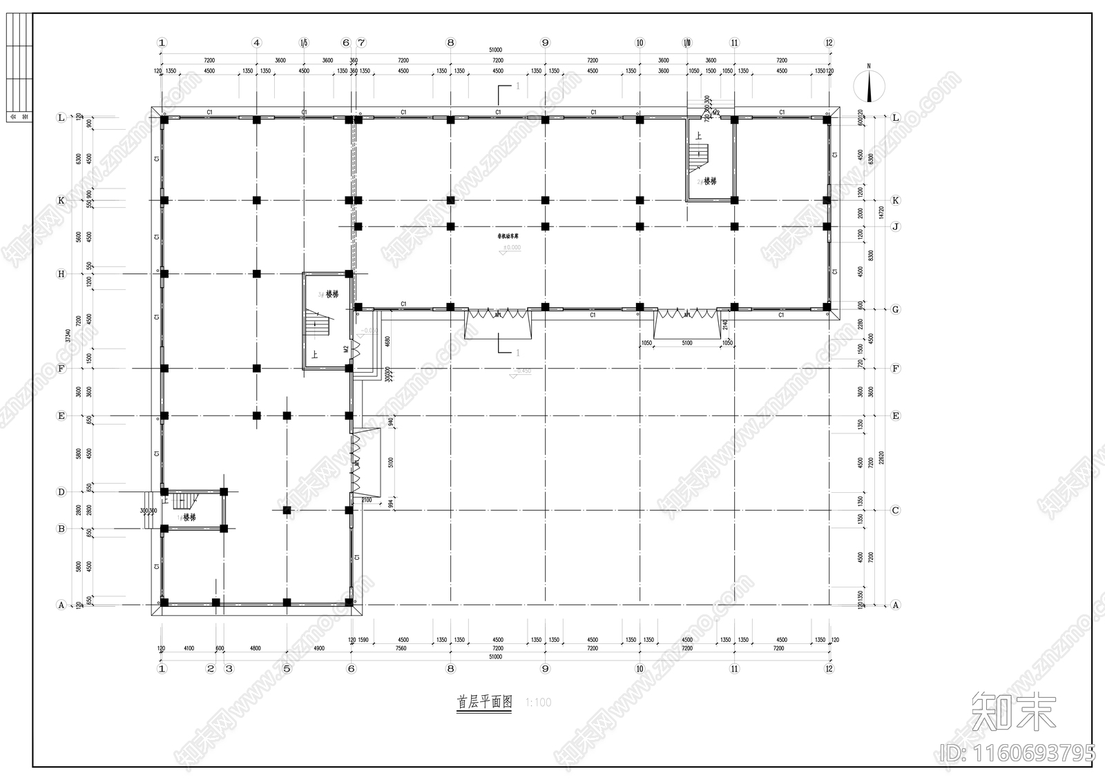 多层宿舍楼建施工图下载【ID:1160693795】