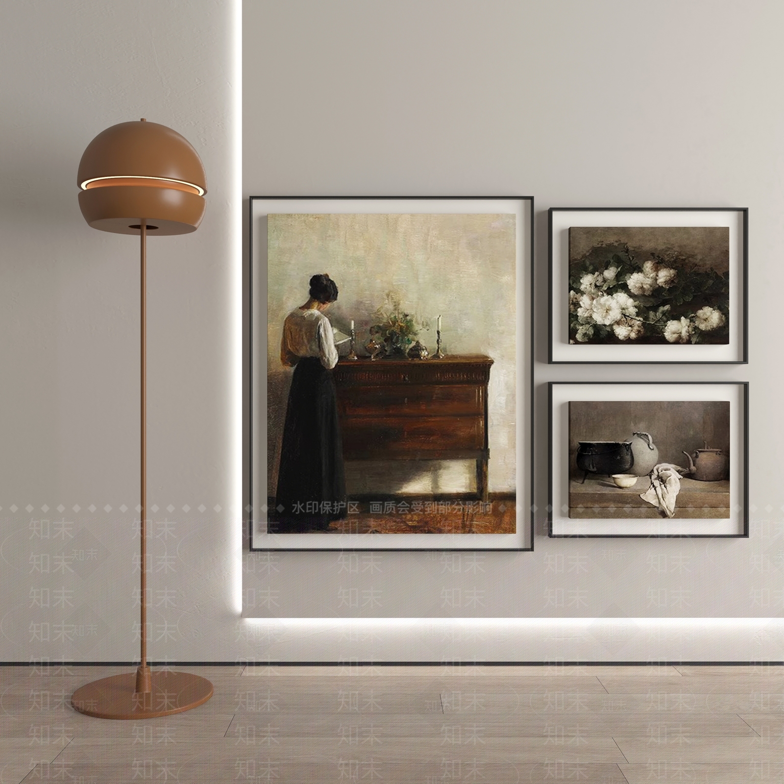 美式人物组合挂画SU模型下载【ID:1160693737】