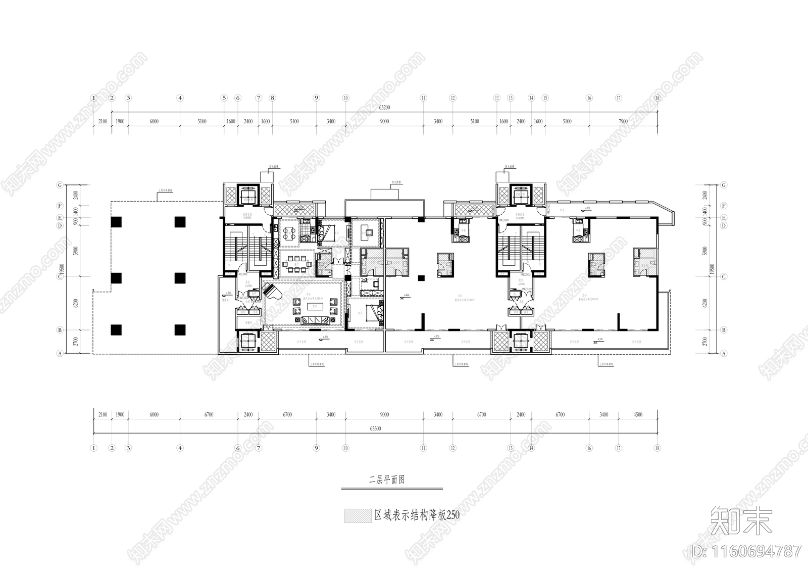 高层住宅方案图纸cad施工图下载【ID:1160694787】