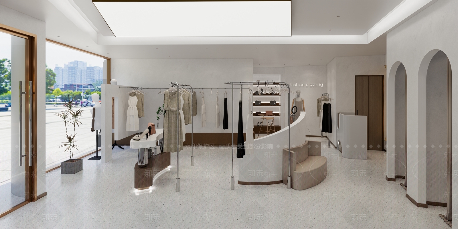 现代服装店SU模型下载【ID:1160696723】