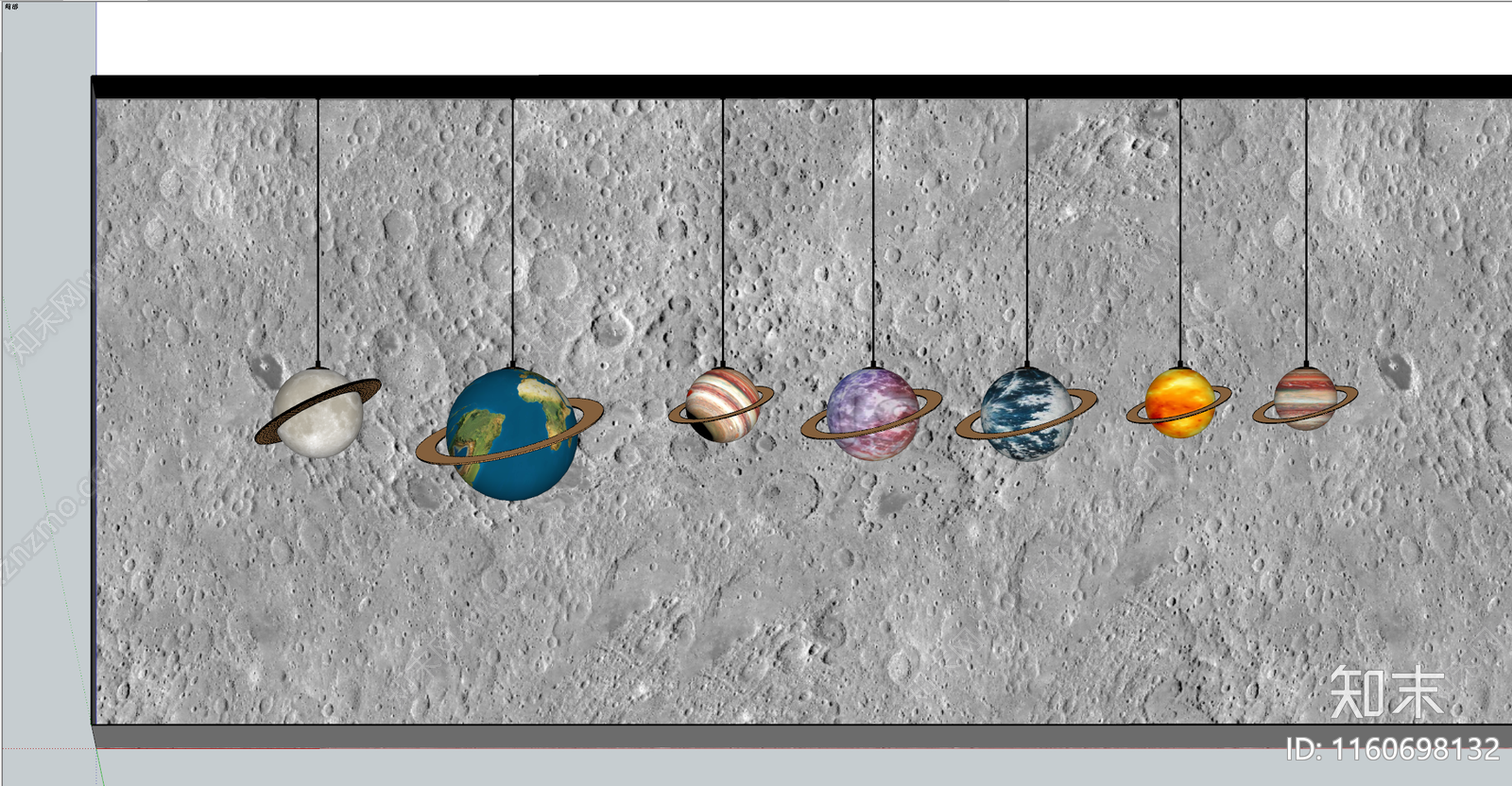 现代星球灯SU模型下载【ID:1160698132】