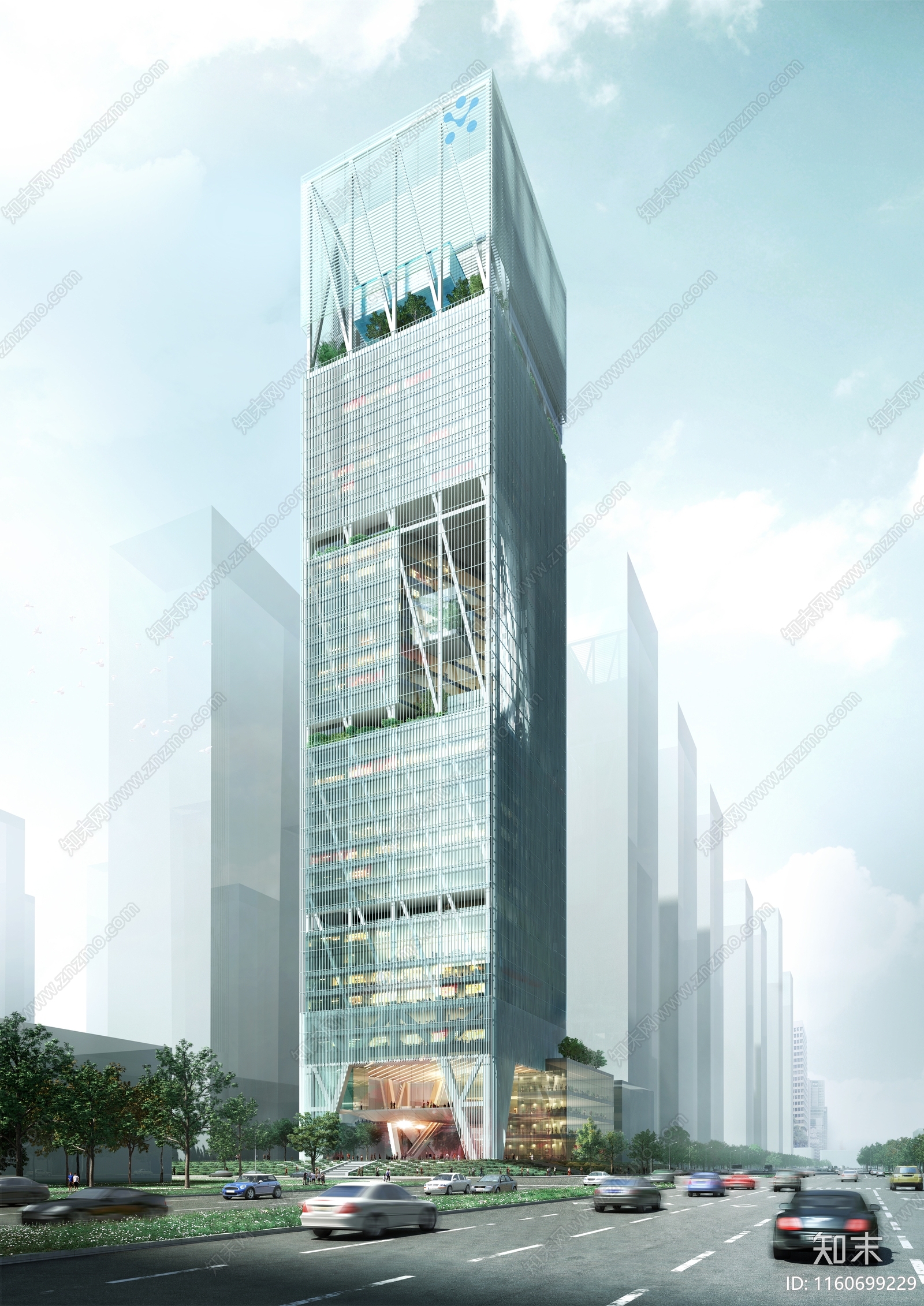 现代深圳市留仙洞总部基建筑方案设计方案文本下载【ID:1160699229】_【知末方案文本库】