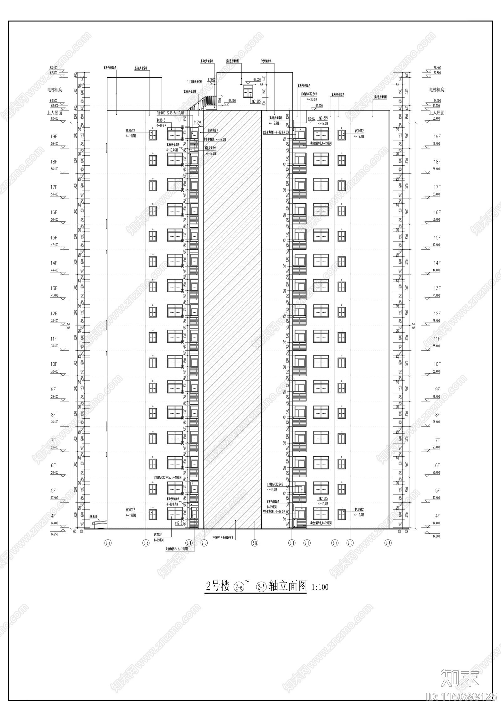 小区12号楼建cad施工图下载【ID:1160699125】