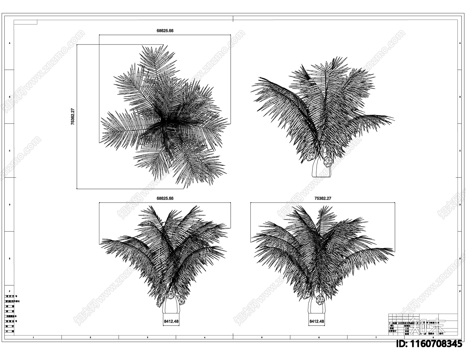 灌木线稿图设计施工图下载【ID:1160708345】