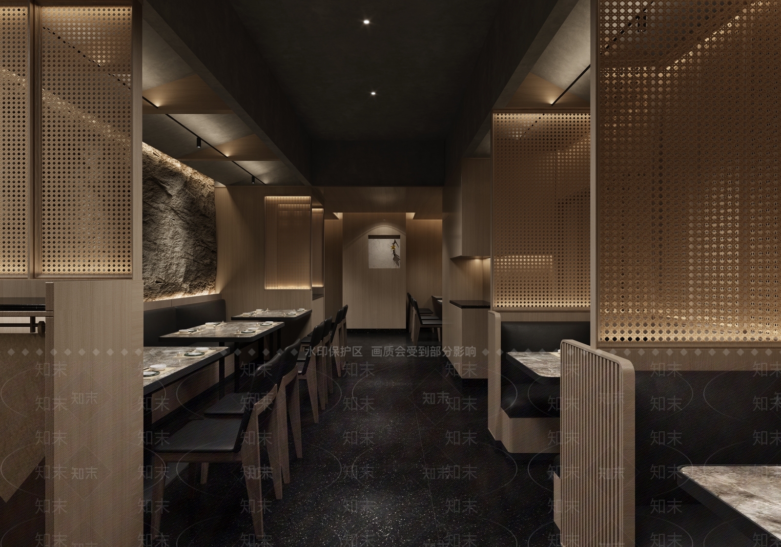 现代日料餐厅3D模型下载【ID:1160707182】
