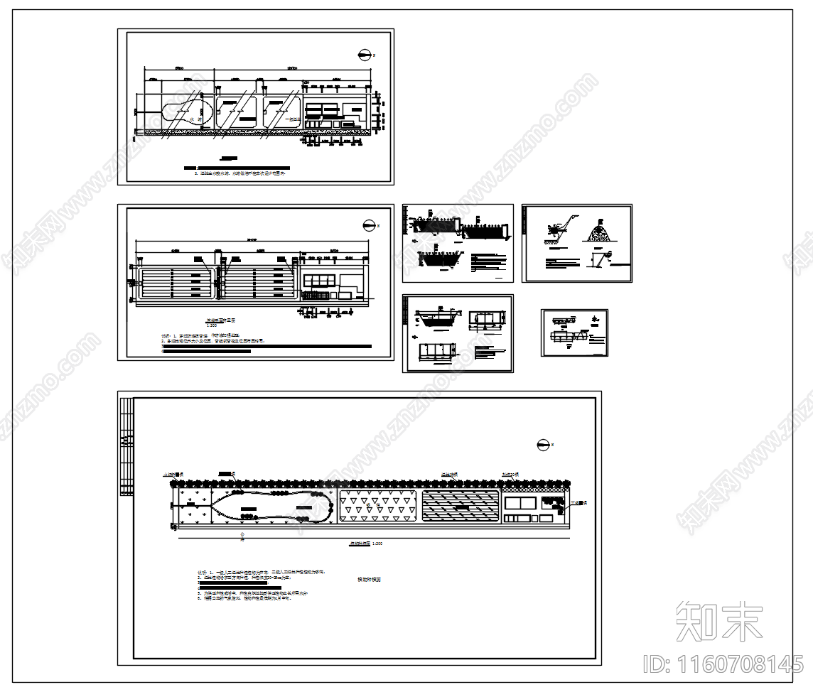 人工湿地平面剖面种植图施工图下载【ID:1160708145】