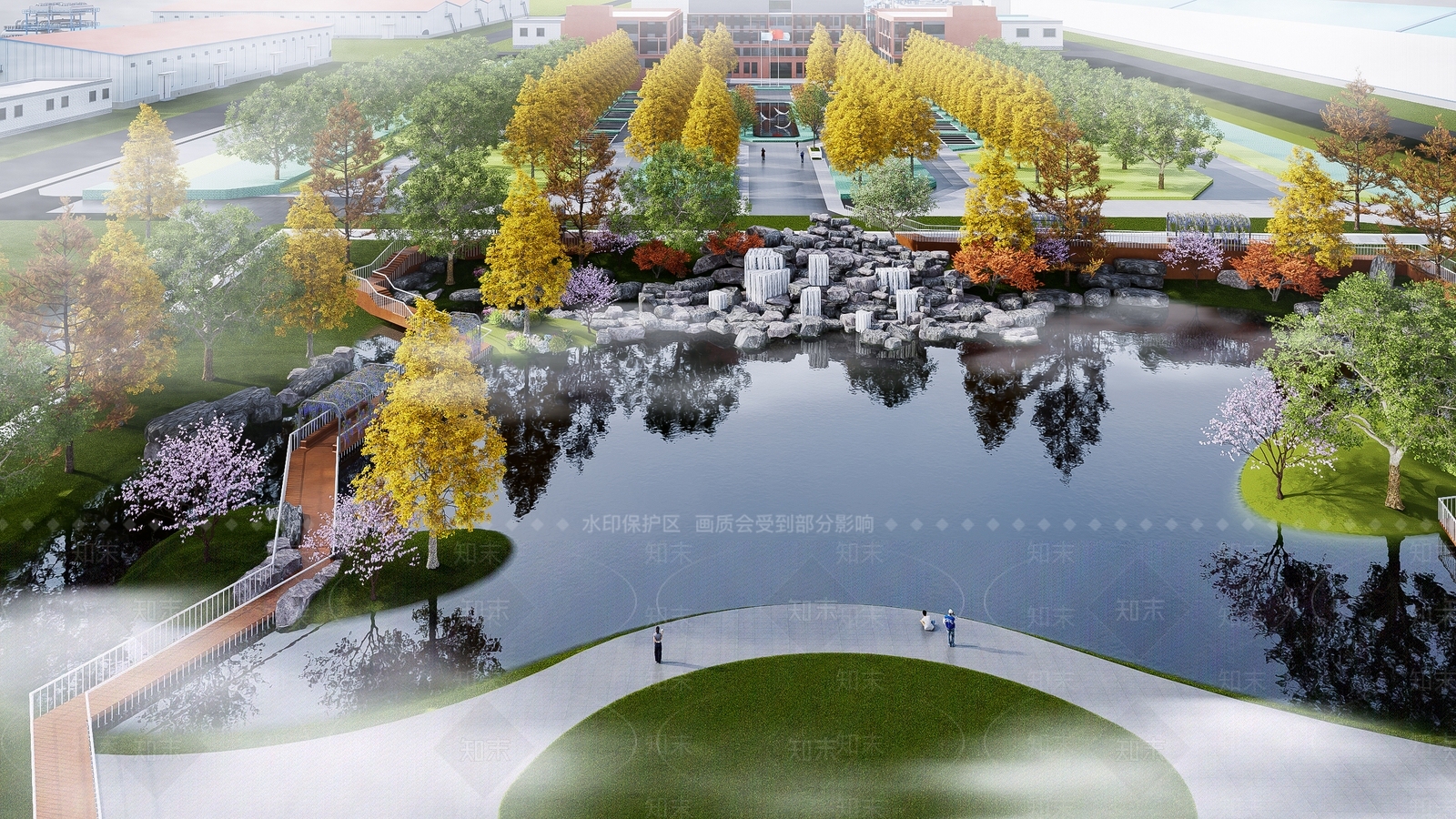 现代产业园入口景观SU模型下载【ID:1160710843】