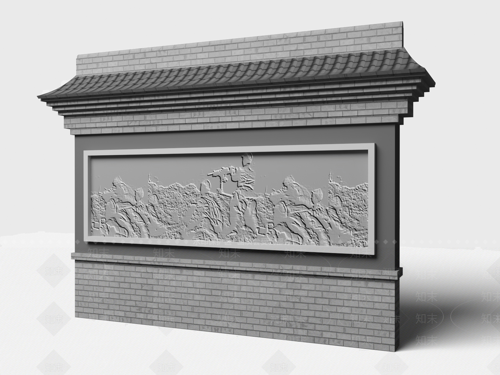 中式景墙3D模型下载【ID:1160713245】