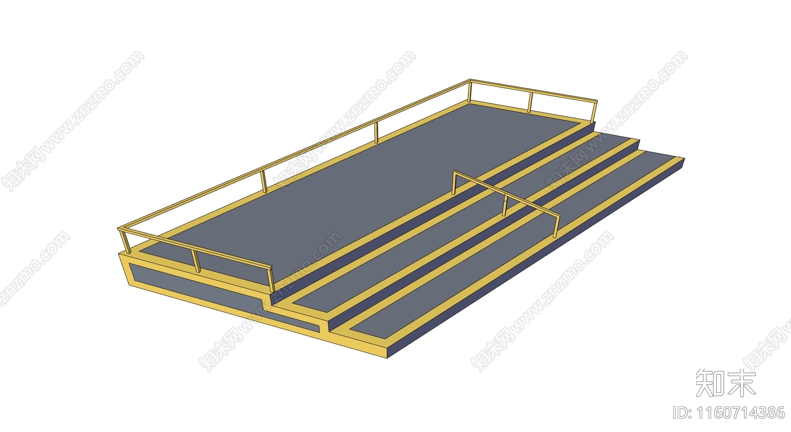 现代台阶景观SU模型下载【ID:1160714386】