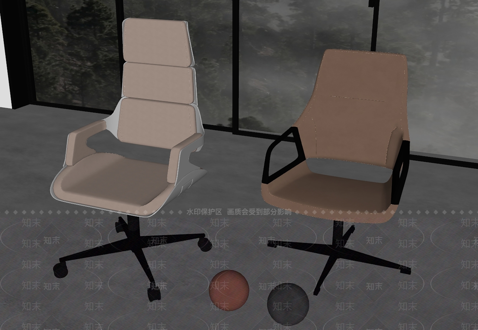 现代办公椅SU模型下载【ID:1160718277】