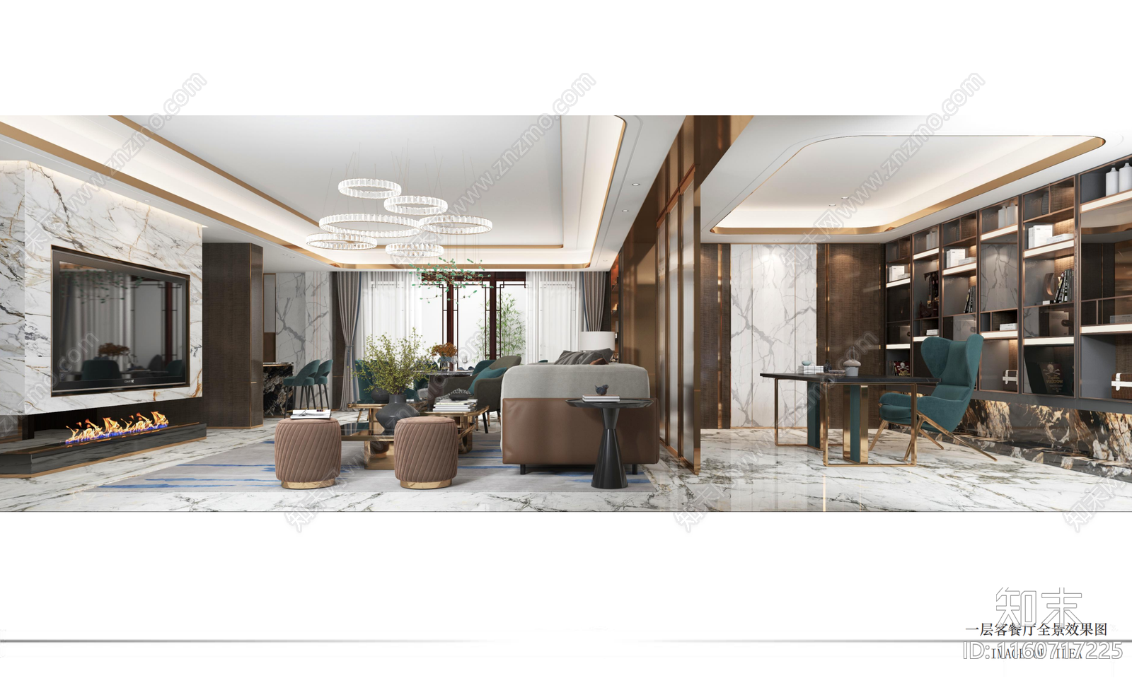 现代轻奢别墅上海桃花源室内装饰施工图下载【ID:1160717225】