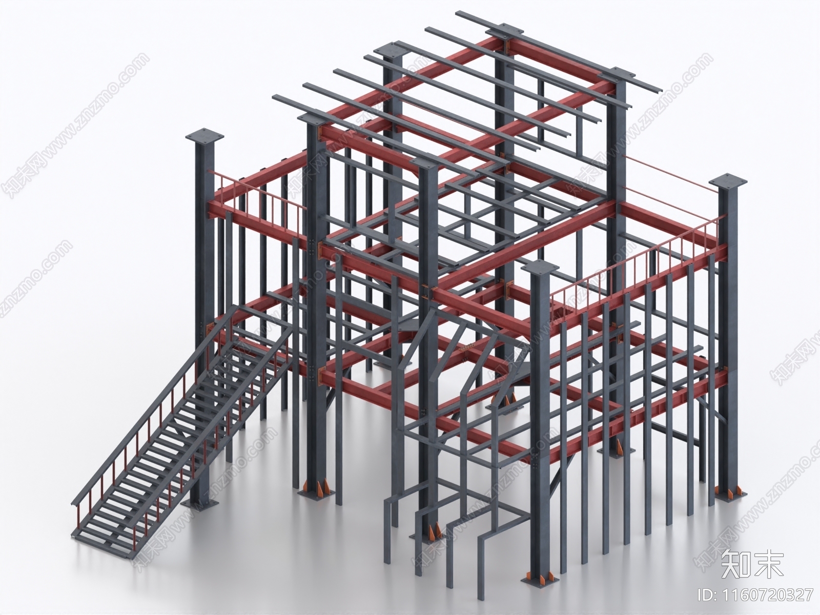 工业风钢架3D模型下载【ID:1160720327】