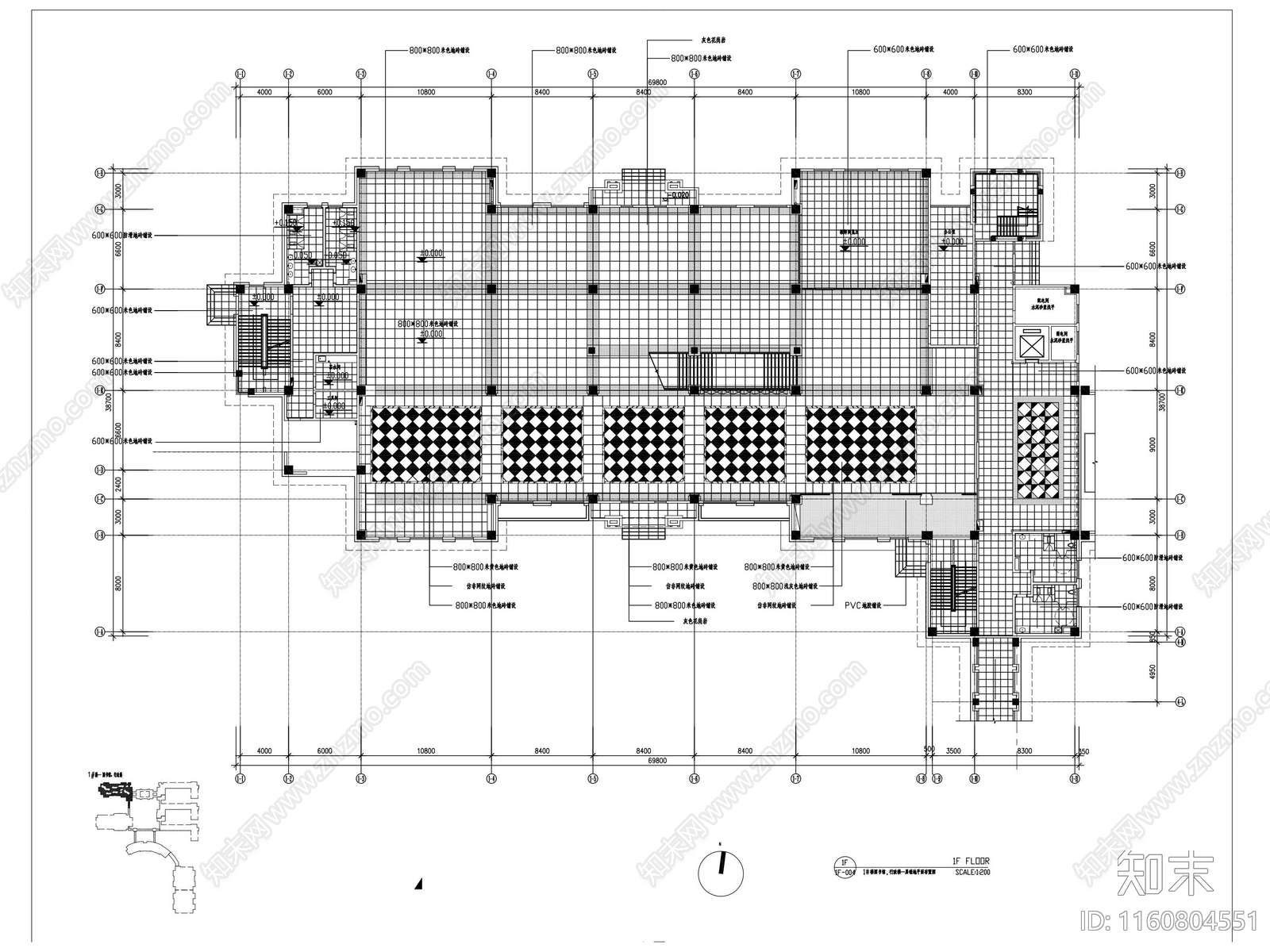 职业高中图书馆行政楼装cad施工图下载【ID:1160804551】