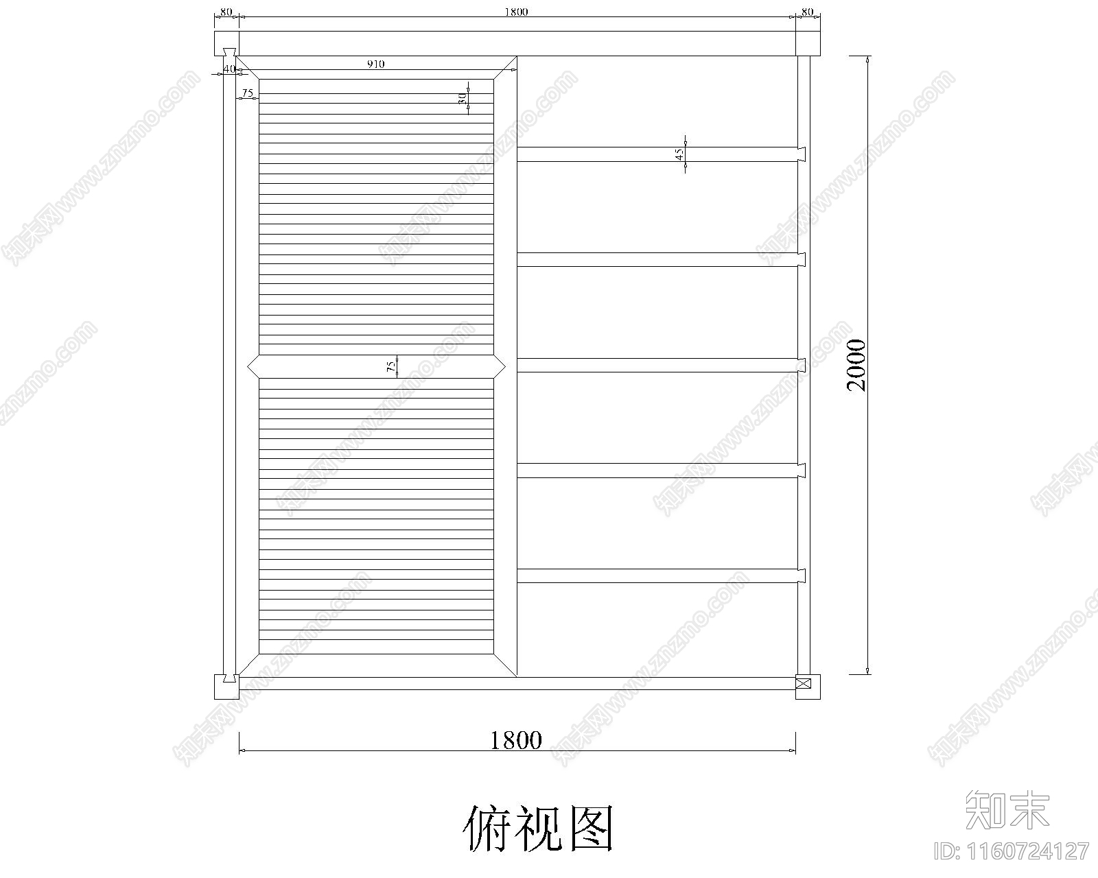 血檀架子大床cad施工图下载【ID:1160724127】