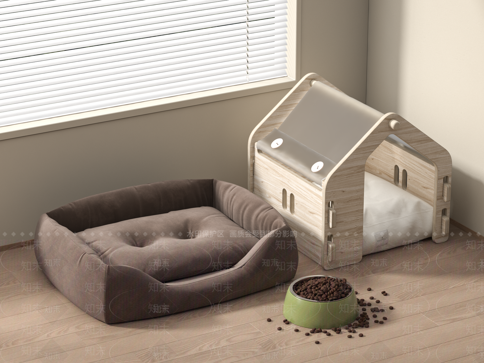 现代猫舍3D模型下载【ID:1160728943】