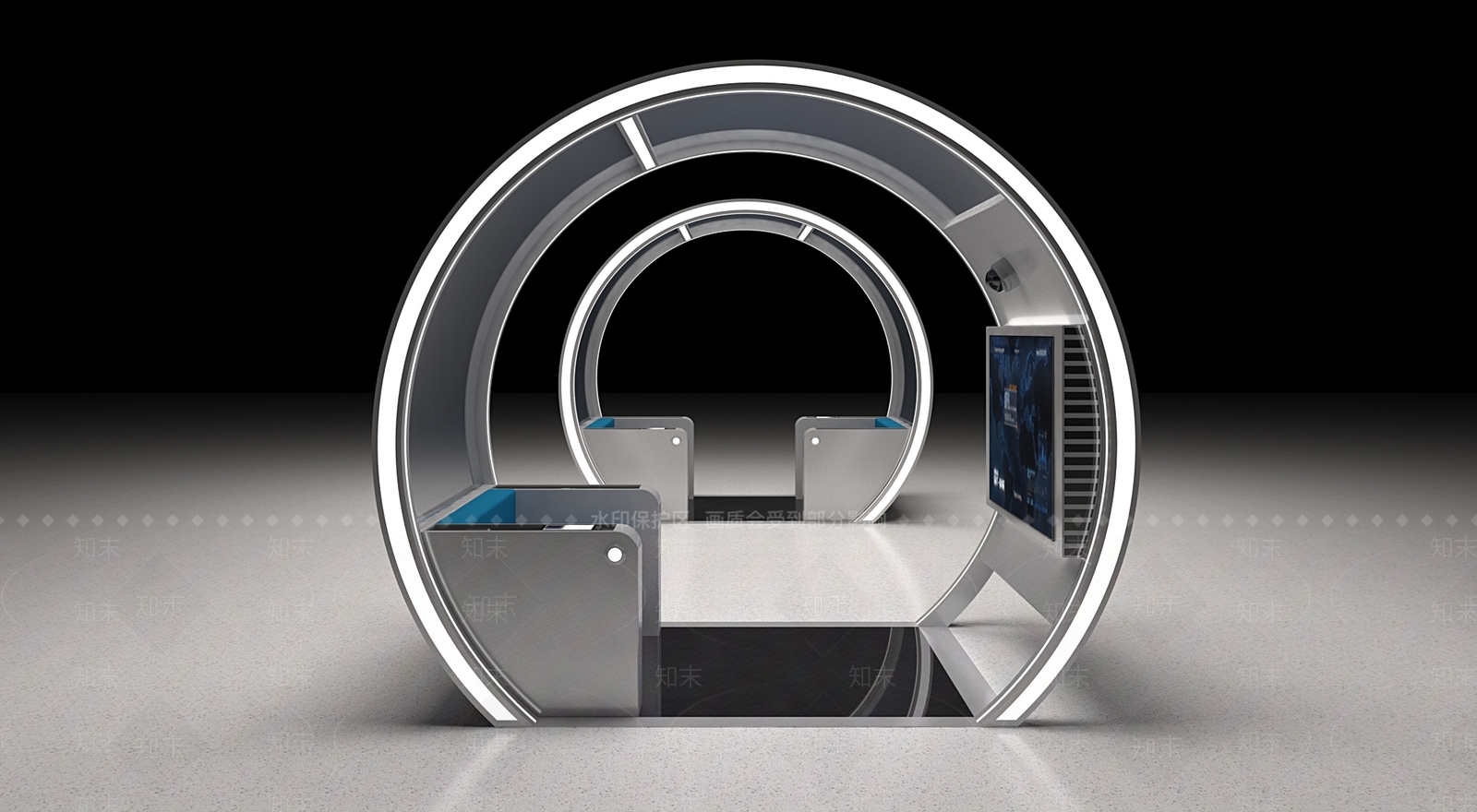 现代椅子3D模型渲染效果图
