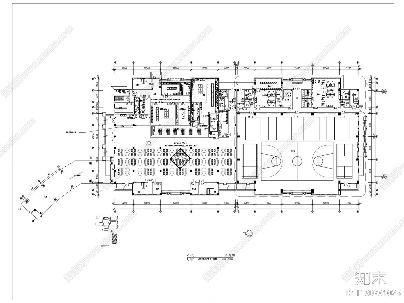 学校食堂cad施工图下载【ID:1160731025】