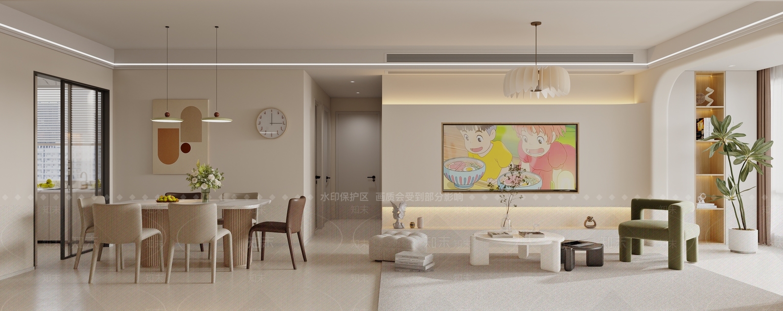 嵌入式餐边柜餐边柜3D模型下载【ID:1227539885】
