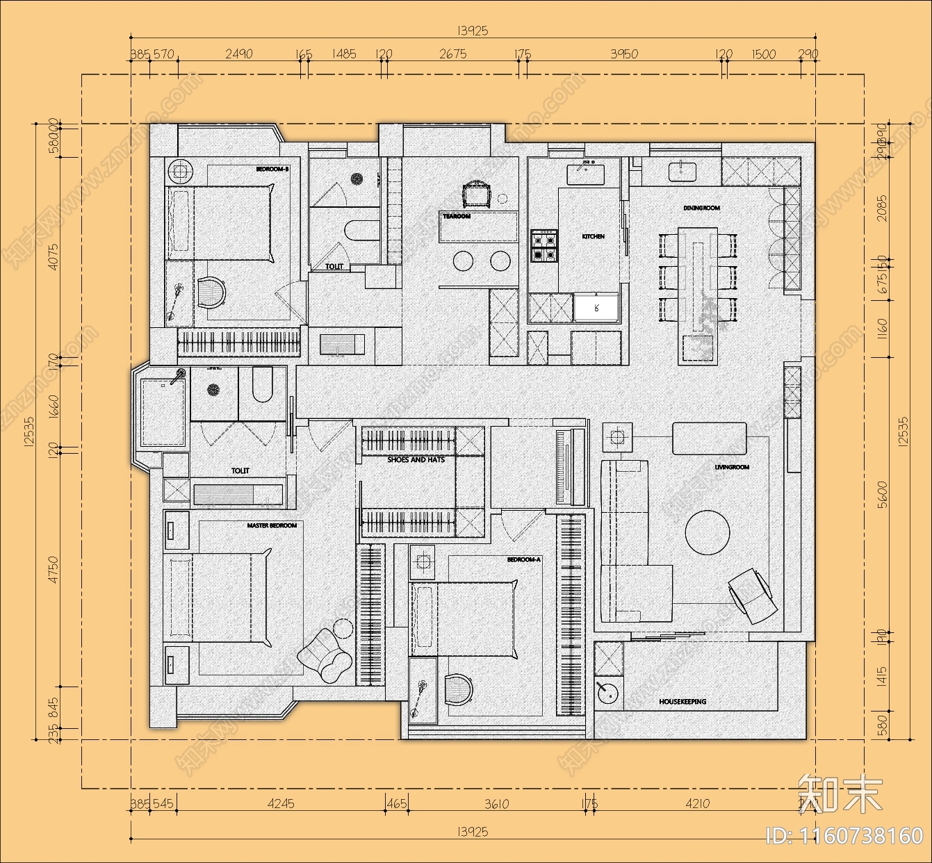 2024大平层平面优化合集cad施工图下载【ID:1160738160】