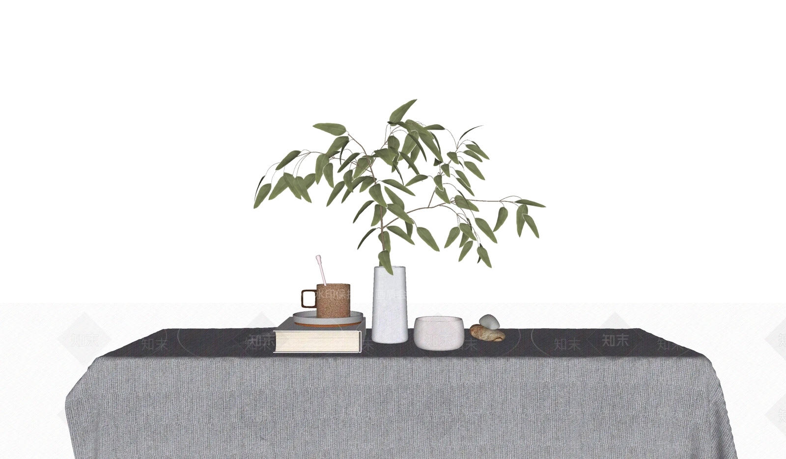 现代人物艺术雕塑摆件SU模型下载【ID:1161113348】