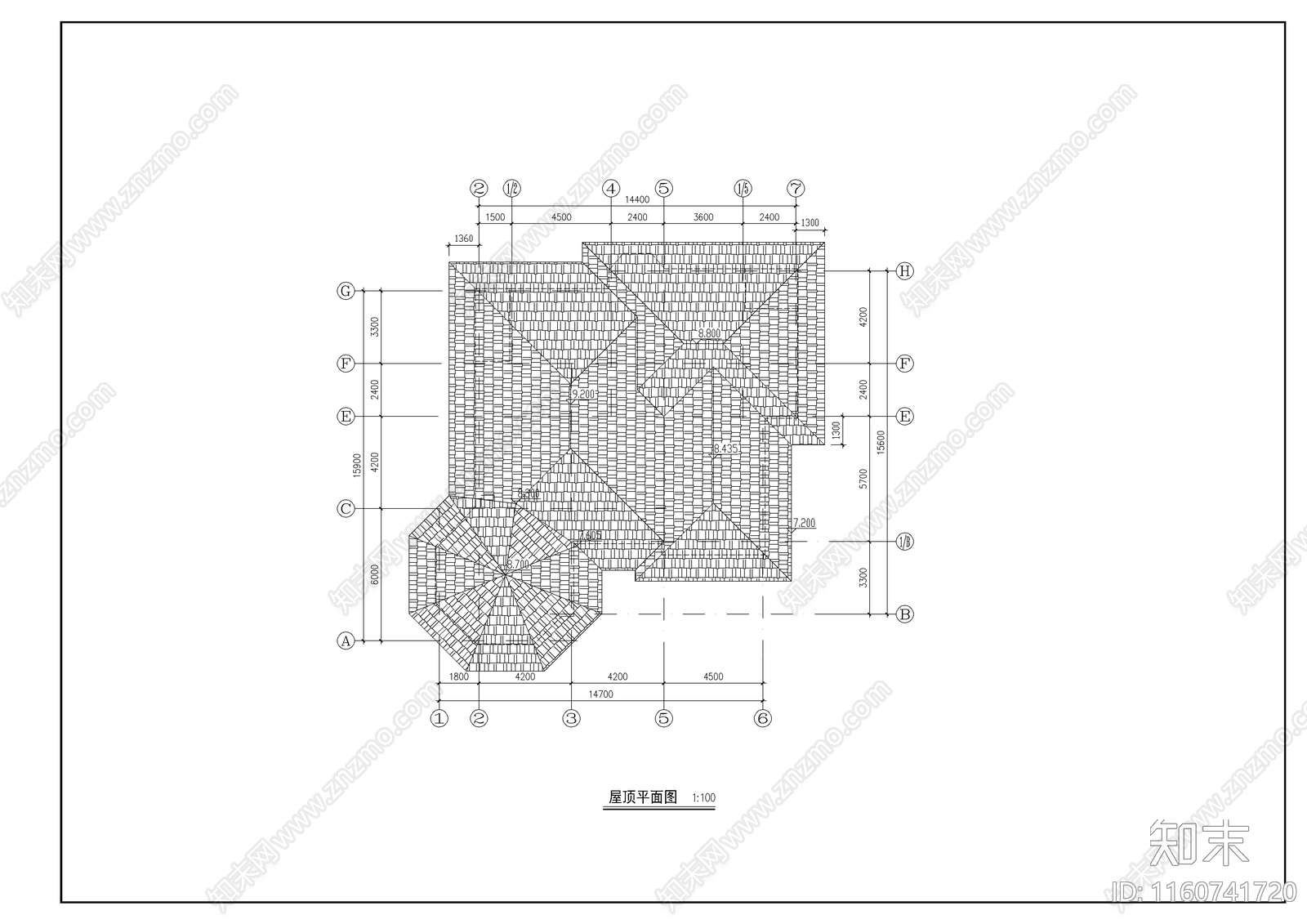 豪华别墅设计cad施工图下载【ID:1160741720】