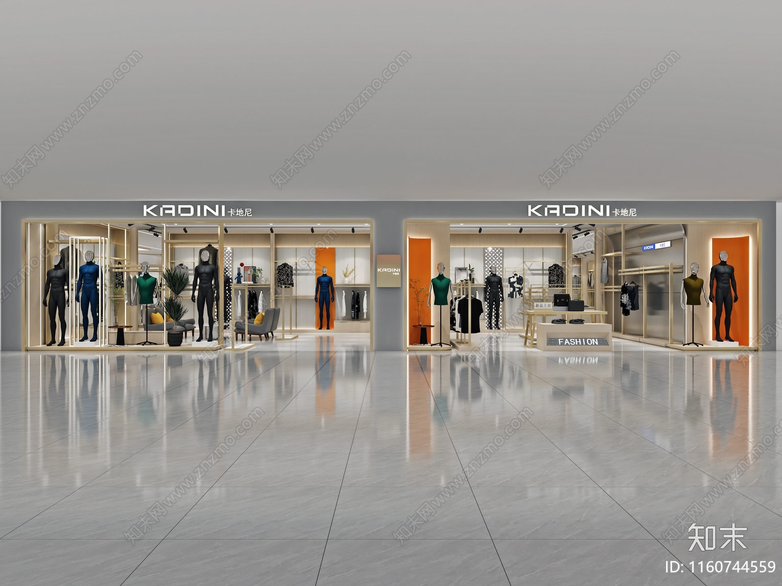 现代服装店3D模型下载【ID:1160744559】