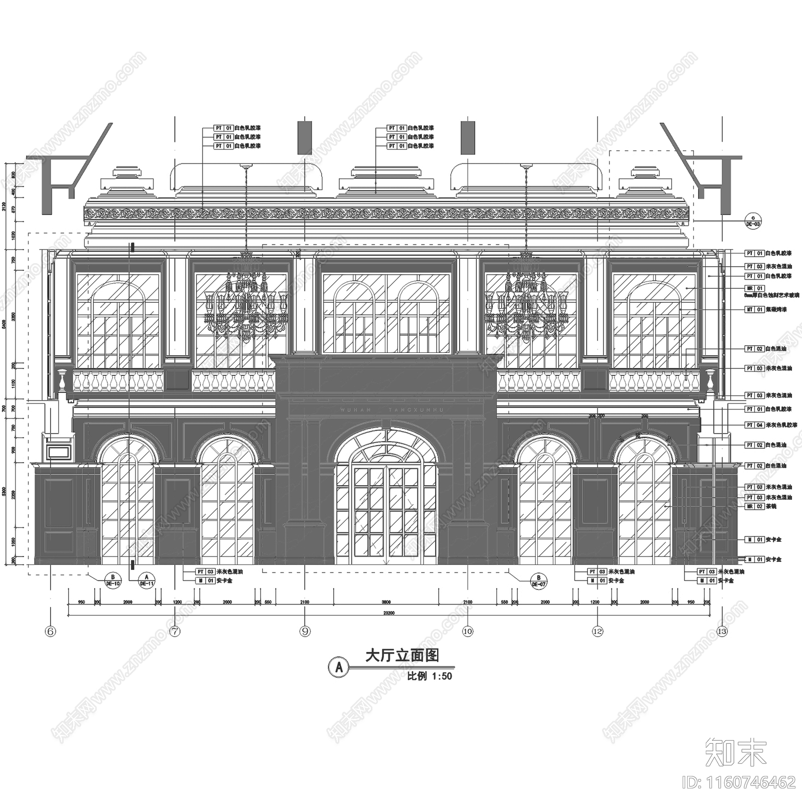 法式欧式中建汤逊湖壹号售楼处室内工装cad施工图下载【ID:1160746462】