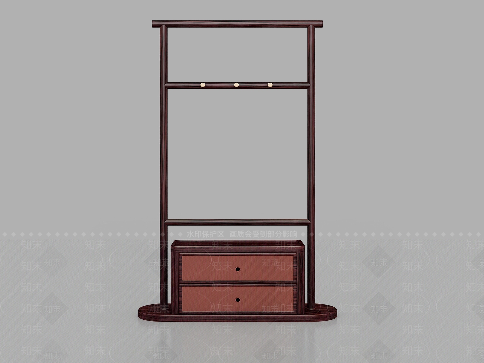 新中式衣帽架3D模型下载【ID:1160753220】