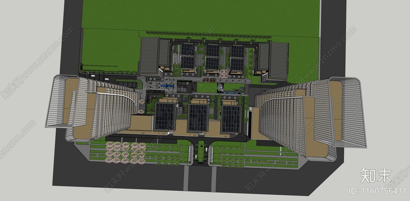 现代产业园景观SU模型下载【ID:1160756431】
