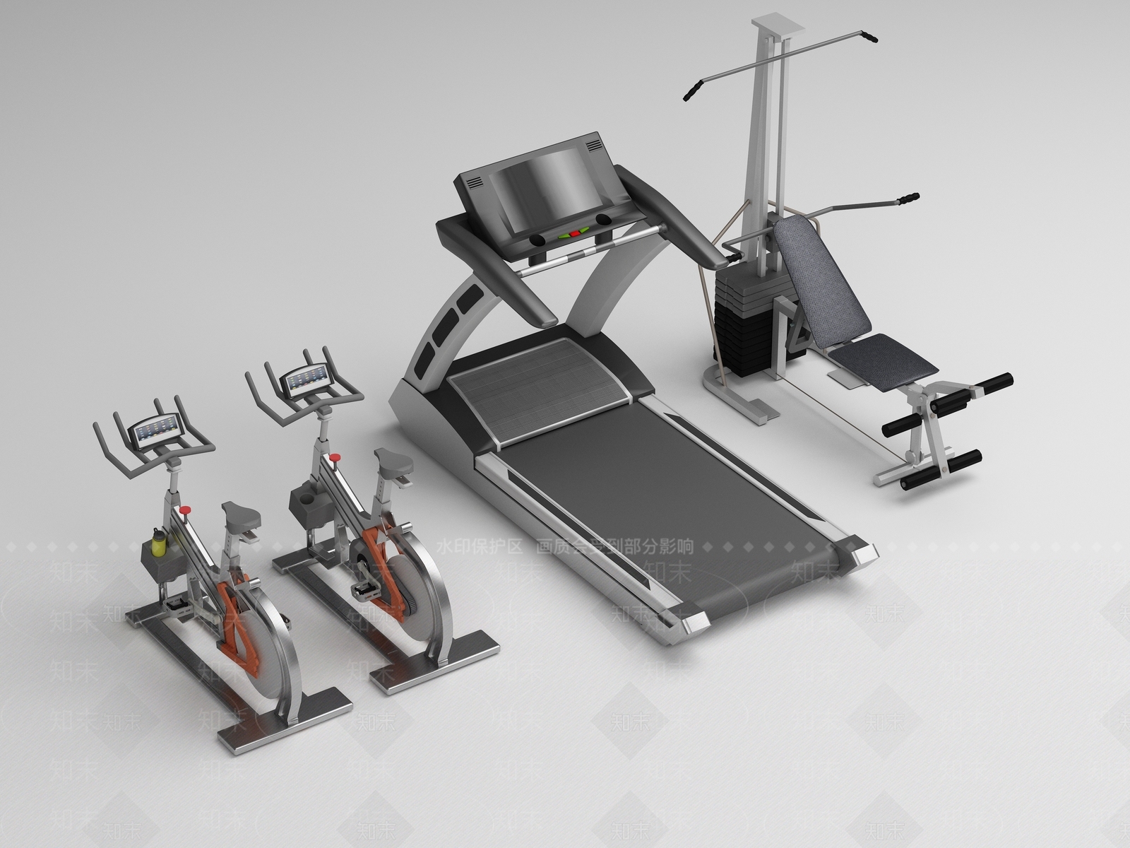 现代运动器械3D模型下载【ID:1160756918】