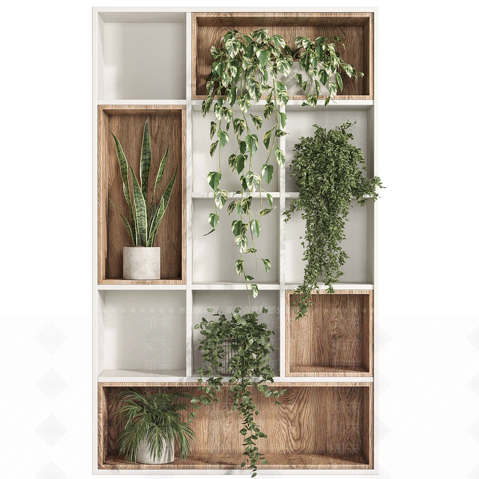 绿植墙3D模型下载【ID:1163119906】