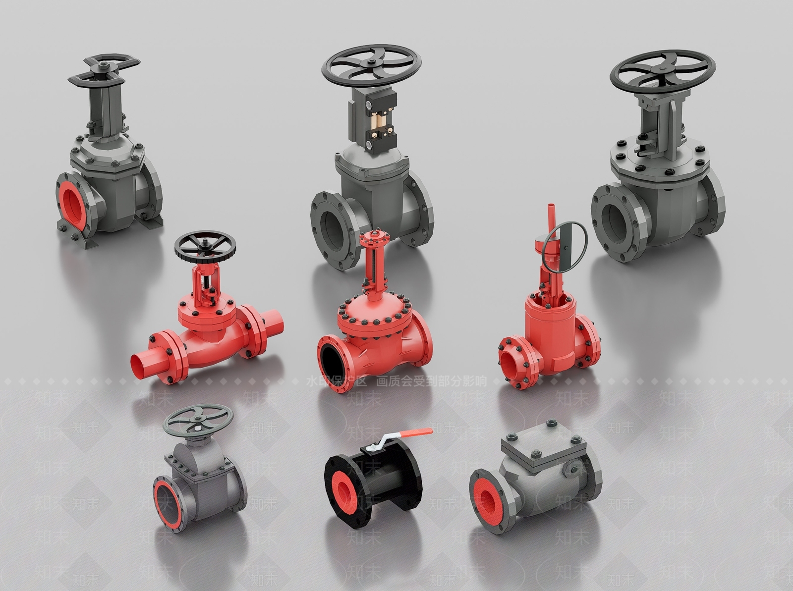 现代工业管道阀门SU模型下载【ID:1160760098】