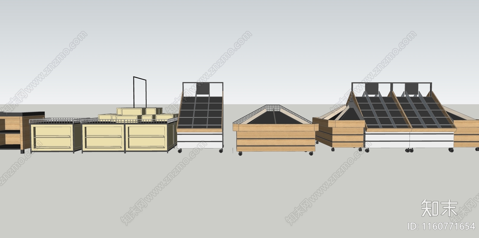 现代超市货架SU模型下载【ID:1160771654】