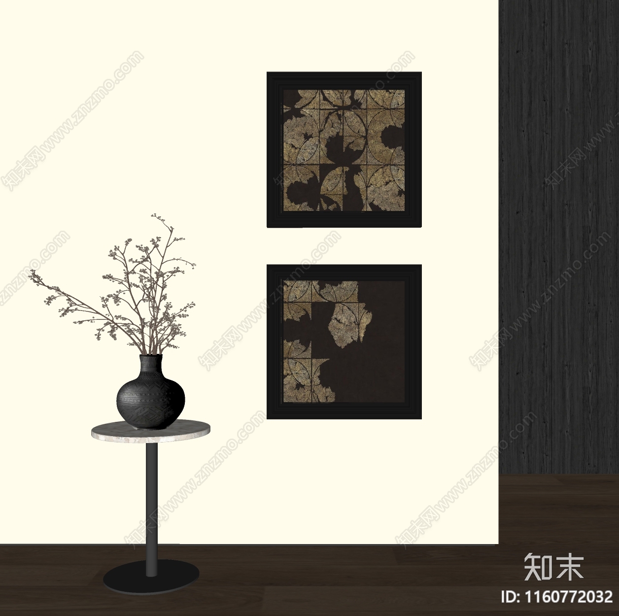 现代装饰画SU模型下载【ID:1160772032】