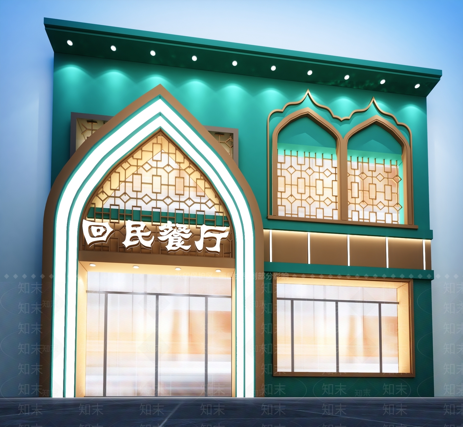 中式民族特色门头3D模型下载【ID:1160774837】