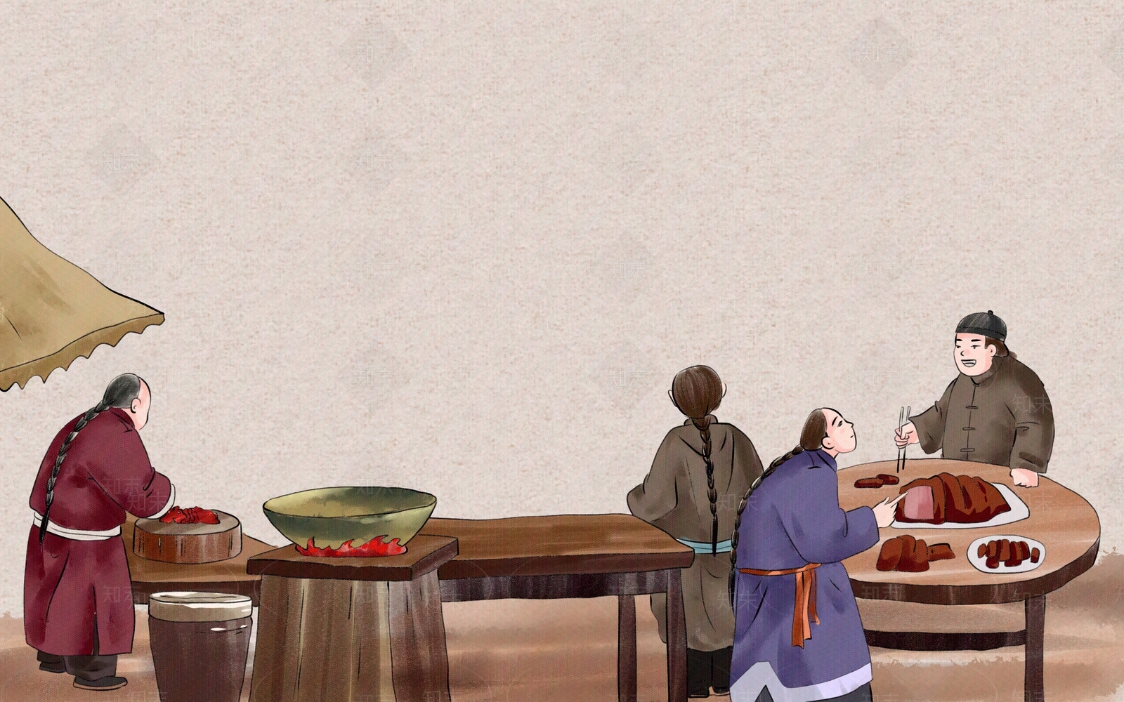 饮食店铺牛肉馆墙面宣传画贴图下载【ID:1160774917】