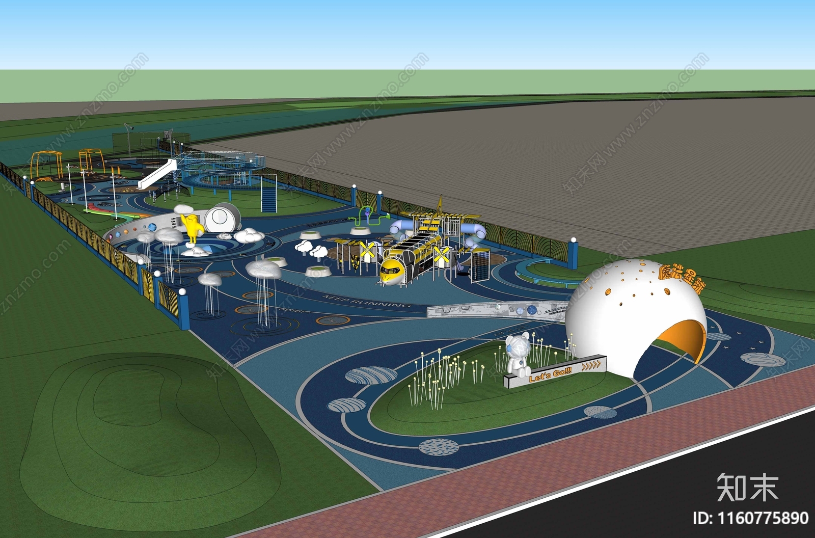 现代星球主题儿童公园SU模型下载【ID:1160775890】
