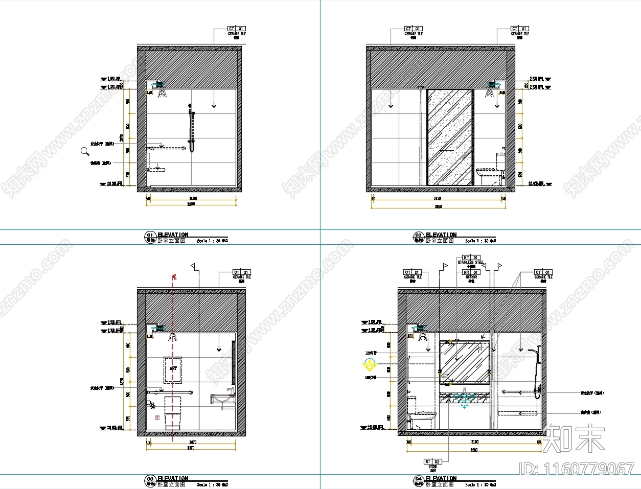 酒店ADA无障碍cad施工图下载【ID:1160779067】