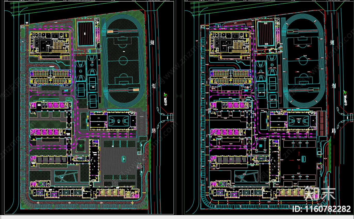 某学校全套景观cad施工图下载【ID:1160782282】