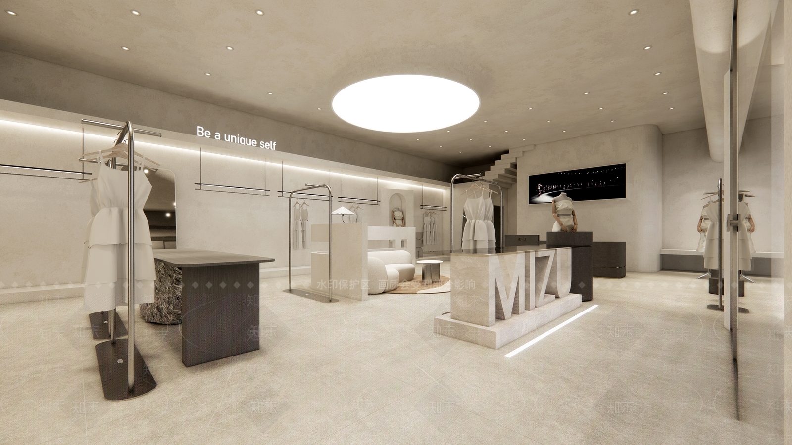 现代韩系服装店3D模型下载【ID:1160791270】