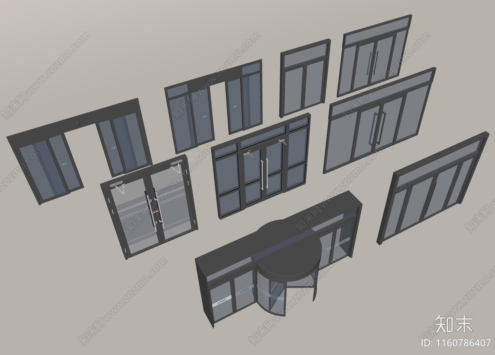 现代门组合SU模型下载【ID:1160786407】