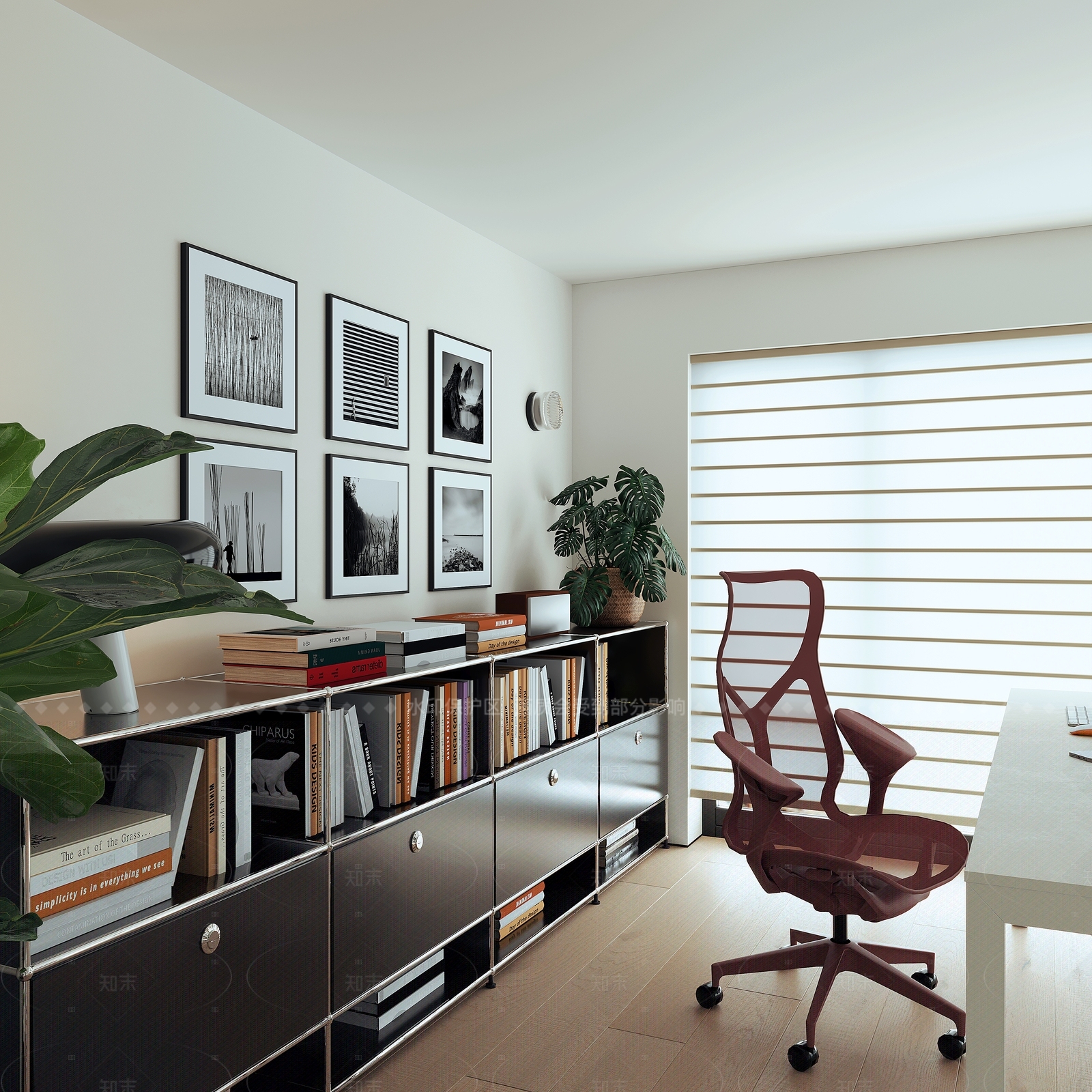 现代书房3D模型下载【ID:1214593430】